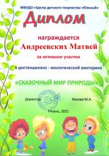 Андреевских Матвей