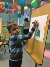 Праздник-посвящение в художники «Клякса в гостях у ребят»